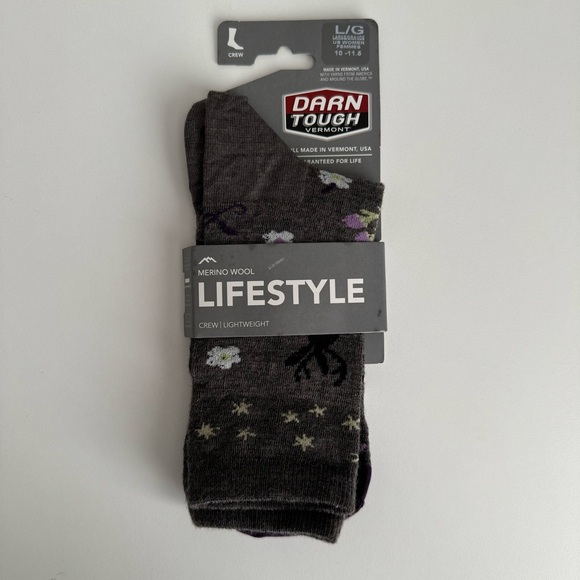 NEW Darn Tough Merino Wool Lifestyle Crew Socks Size Large L - Picture 1 of 4